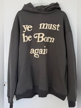 Amazon Men’s Charcoal Hoodie with Cream Script